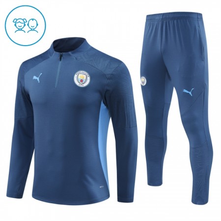 Tréninkový Mikina Manchester City Čtvrt Zip Navy 2024-25 - Dětské